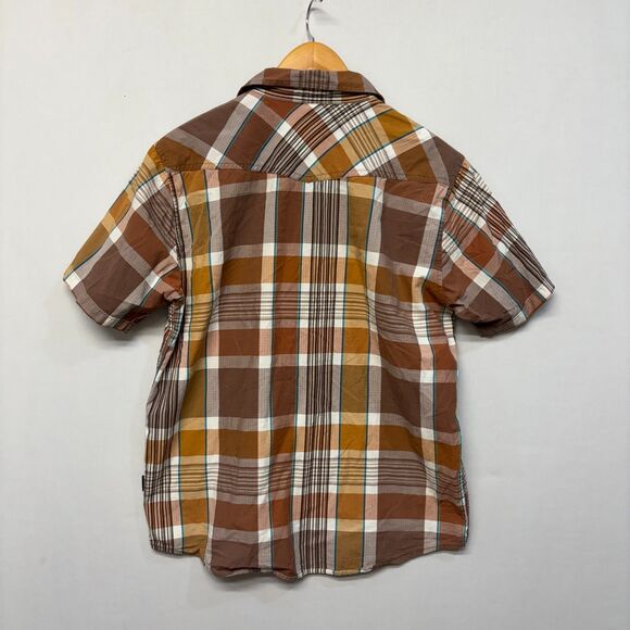 Patagonia Men Short Sleeve Button Down Shirt Top Size Medium Plaid C026 -22 - Picture 11 of 14